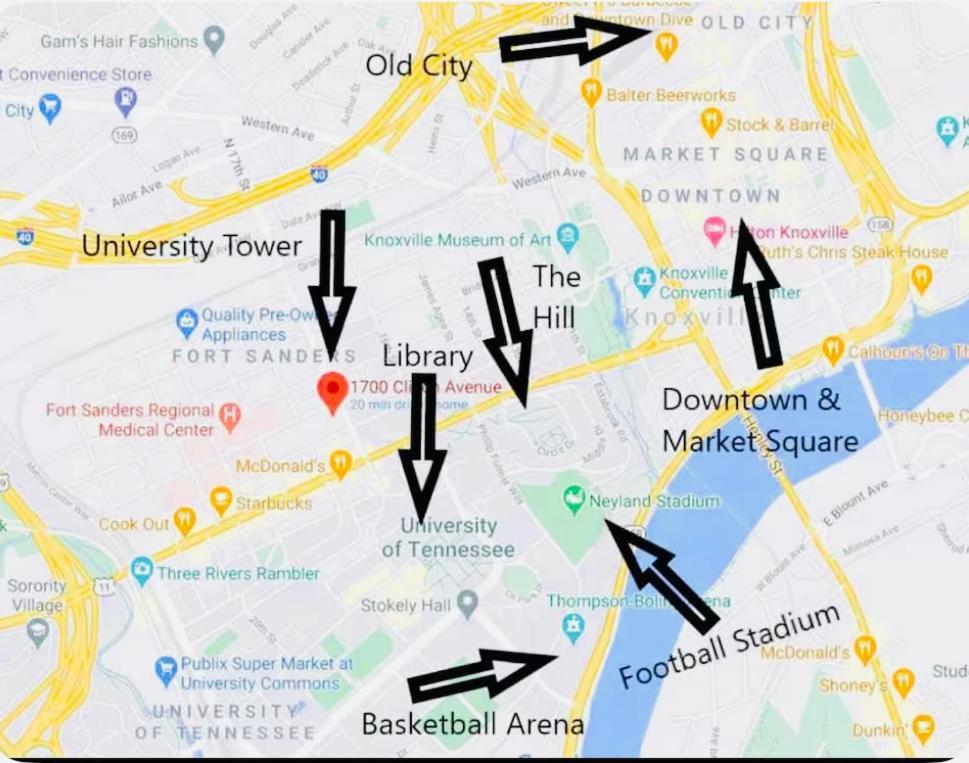 Condo Close To Stadium And Free Parking Ноксвілл Екстер'єр фото